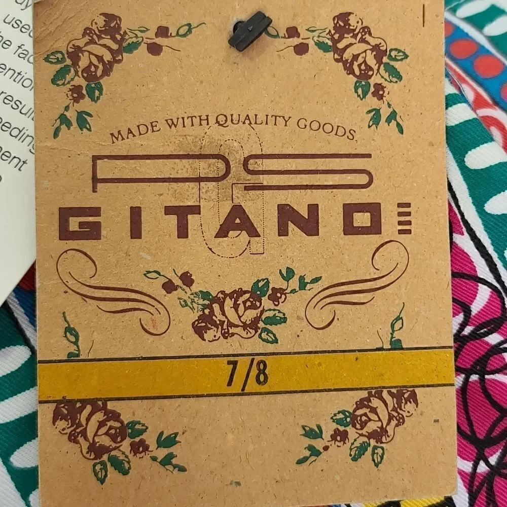 Gitano Denim Skirt if Fun Stripes! 7/8 NWT
